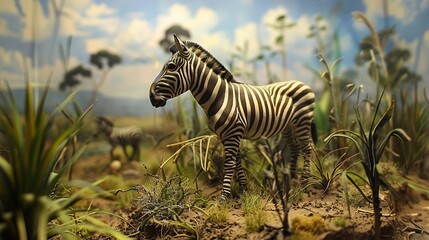 Zebra Habitat Diorama: Creating a model of a zebra&rsquo;s natural environment. 