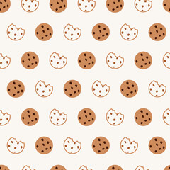 Bite of Happiness Baked Goodness Cookie Pattern. Perfect for seasonal textiles, kitchenware, or promotional materials for summer events and refreshment stands.