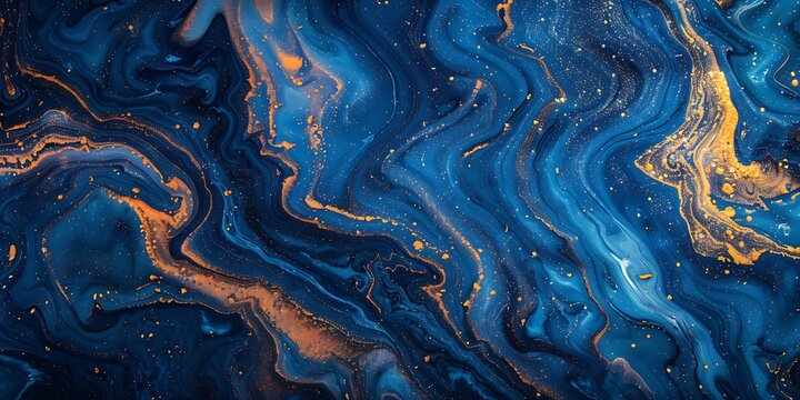 Blue acrylic abstract pattern, background