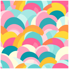 absract retro geometric pattern, groovy, pop art, pastel colors