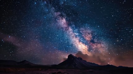 Stunning Night Sky with Countless Stars and Milky Way Galaxy Nature s Beauty in Focus