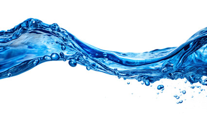 Blue Water splash on transparent background