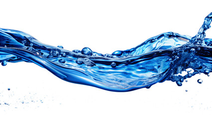 Blue Water splash on transparent background
