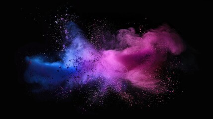 Color powder splash rainbow background holi color smoke abstract color color powder splash explosion dust ink explosion white surface isolated black spray party