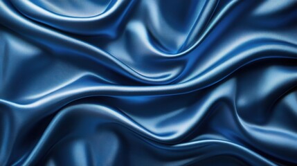 Obraz premium Indigo Dreams: Luxurious blue silk drapes and folds, evoking a sense of opulence and serenity.