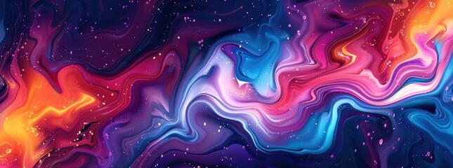 Fototapeta premium Vibrant Abstract Fluid Art in Bold and Bright Colors