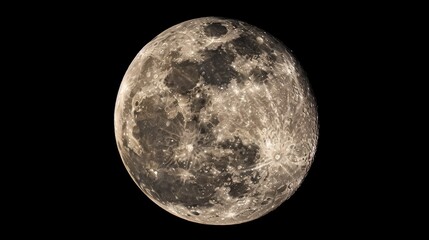 Obraz premium Supermoon on January 20 2019 against dark backdrop with space for text