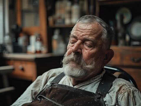 Classic Barber Shop Old-Fashioned Grooming for Men of Distinction, Timeless Elegance and Care, Expert Shaves, Haircuts, and Styling for the Discerning Gentleman - Powered by Adobe