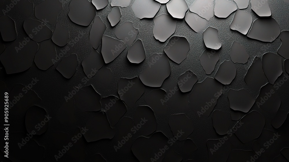 Poster black abstract texture: a captivating close-up of a textured surface with a dark and abstract aesthe