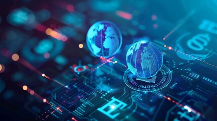 Obraz premium Currency Exchange Concepts and Interbank Payments, use to money transfer global business FinTech Finance Technology Online Banking, online banking interbank payment concept