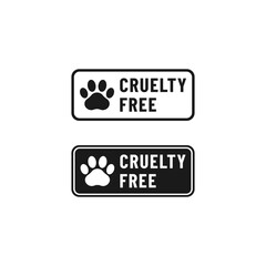 Cruelty Free Logo or label Vector Isolated in Flat Style. New Cruelty Free Label for product packaging design element. Great Cruelty Free Stamp for Product packaging Design Element.