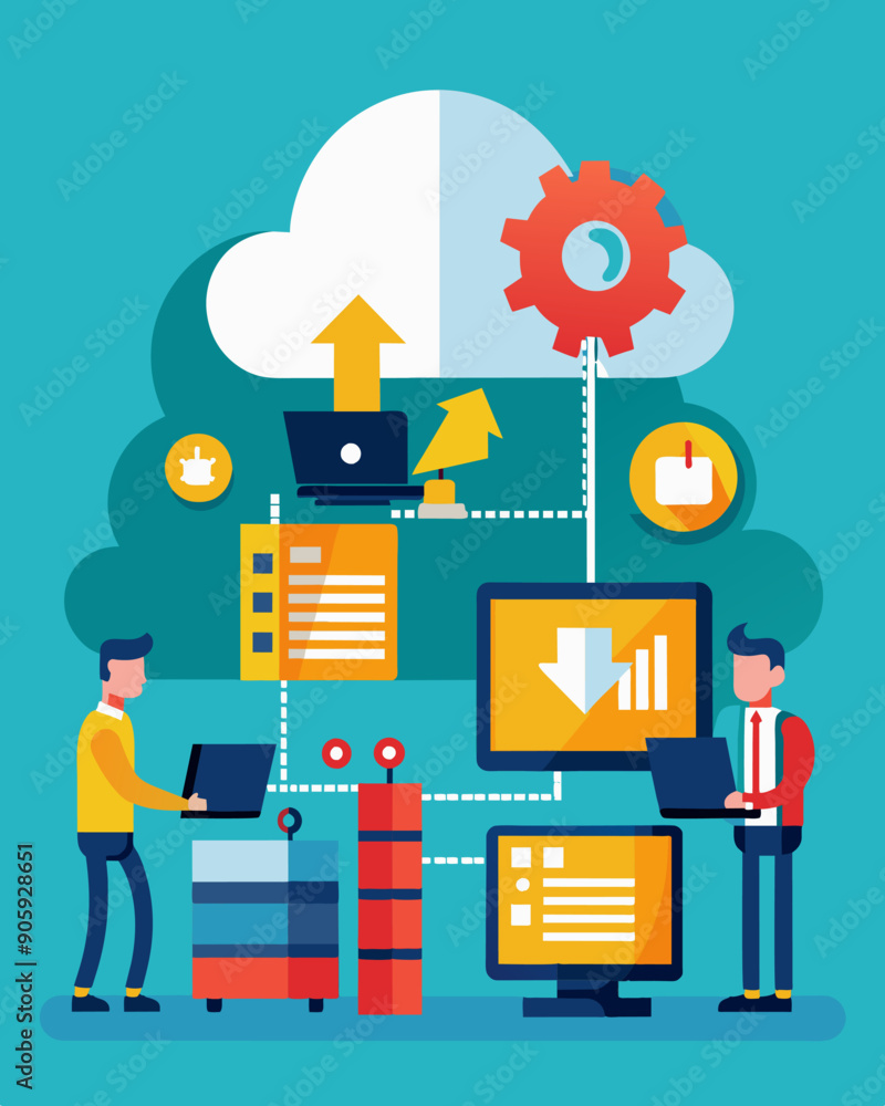 Poster a technology company upgrades to cloudbased storage and collaboration tools reducing the need for ex