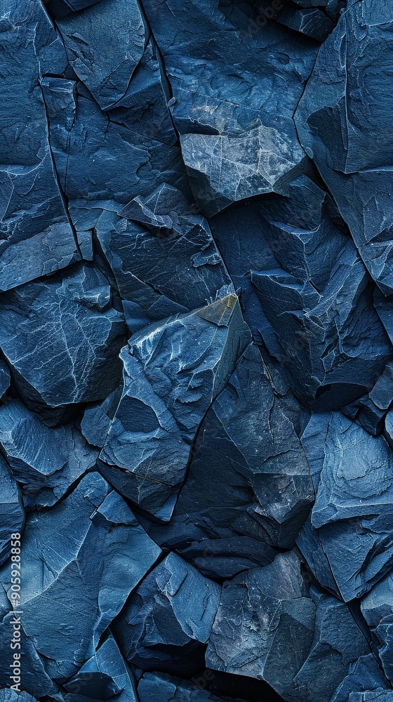 Poster elegant deep blue stone texture creating a visually striking background