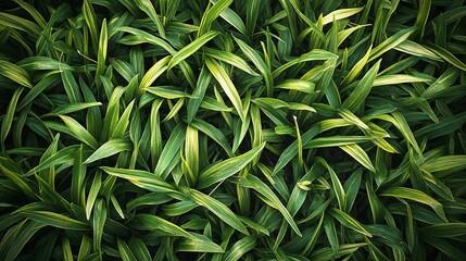 Naklejka premium Green Grass Texture: A vibrant close-up of lush, verdant grass blades, showcasing the intricate details and textures of nature's carpet. Perfect for backgrounds, patterns, and designs.