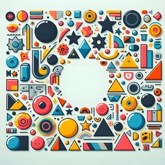 Obraz premium Colorful Geometric Frame