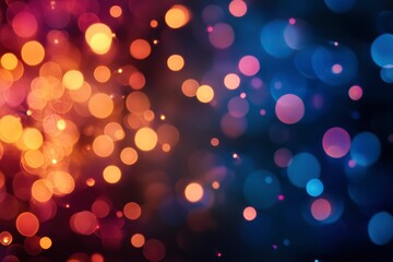 Blured bright and dark colorful background - selective focus photo of fiber optics led light, ai