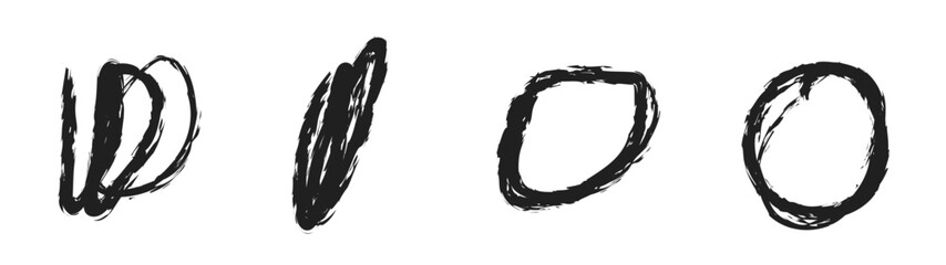 Ink brush stroke scribble, doodle handwriting squiggle set, black messy crayon line swirl. Hand drawn grunge decorative signature, pencil sketch texture effect. hand drawn pencil abstract sketch.