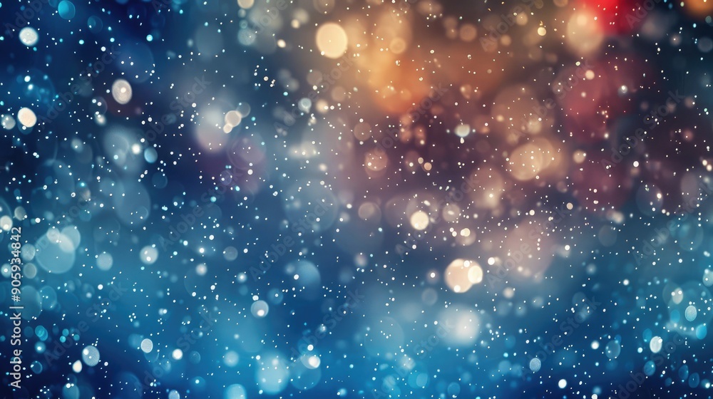 Aufkleber rain and snow abstract patterns on dark background