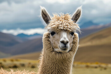 Obraz premium closeup of a alpaca