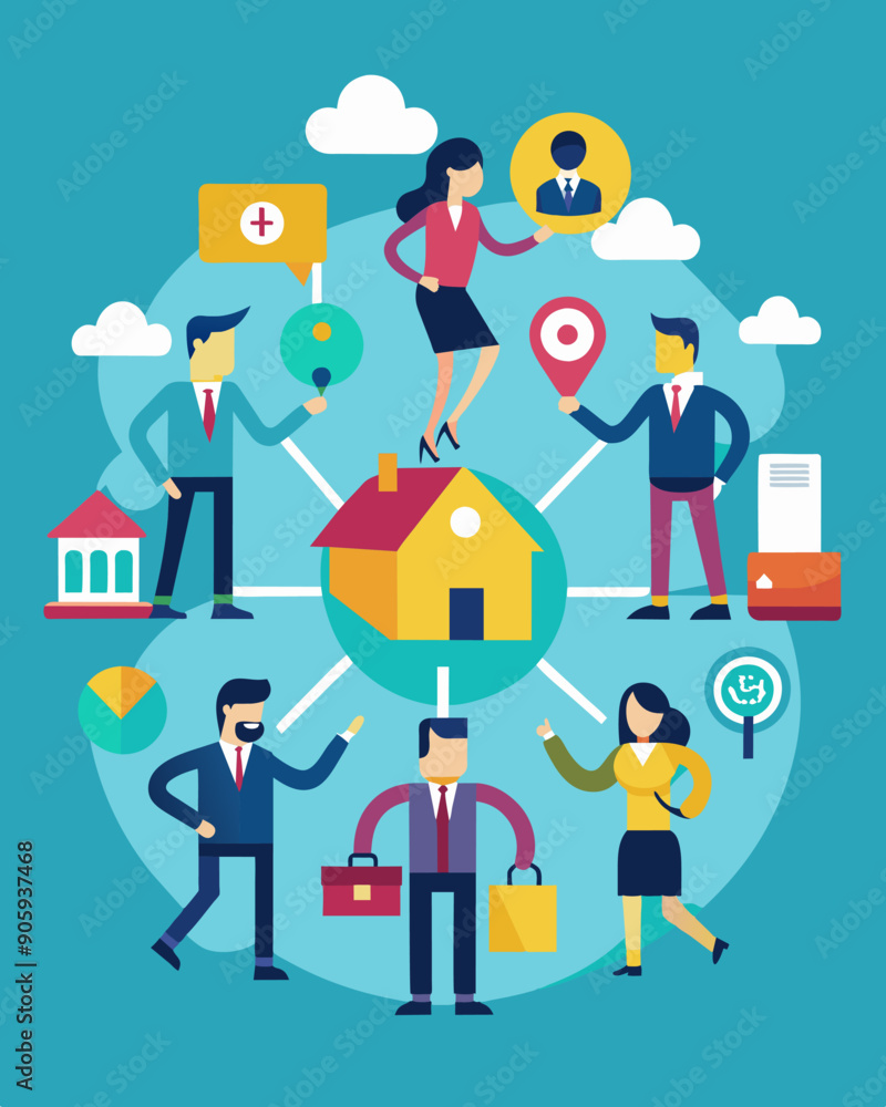 Poster a struggling business partners with other local businesses to create a cooperative system of support