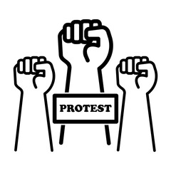 protest Line Icon