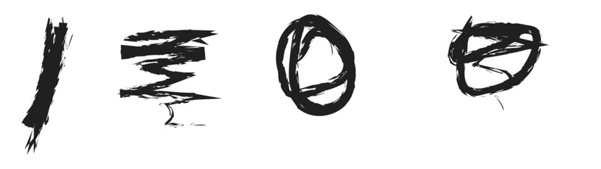 Crayon brush stroke red underline. Chalk pen highlight stroke. hand drawn brush underline element set for accent, crayon texture emphasis element. Brush stroke wavy outline mark.  Vector illustration