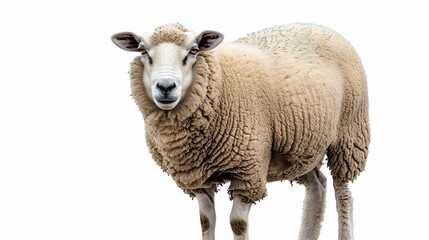 Fototapeta premium sheep isolated on white background