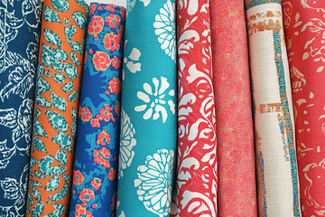 Vibrant Colorful Fabric Patterns for Textiles and Home Decor Projects