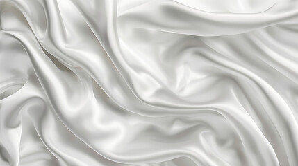 Obraz premium White silk background with a realistic top view