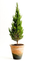  cypress charm in a big pot on a white background