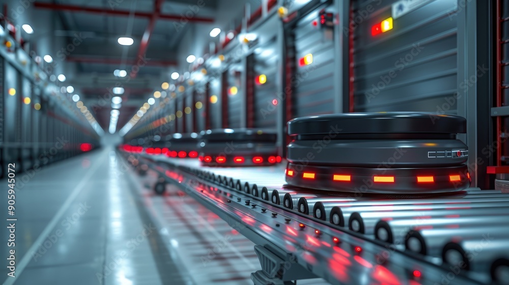 Aufkleber automated robotic warehouse system with conveyor belts and advanced technology for efficient logisti