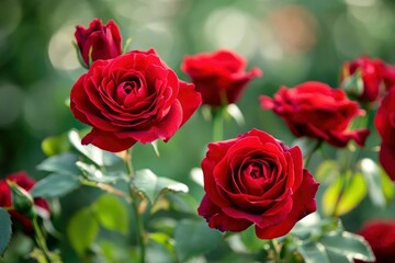 Beautiful roses in the garden ,  ai