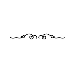 curly line text divider