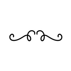 curly line text divider