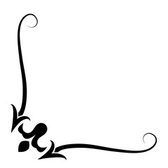 carved floral corner border