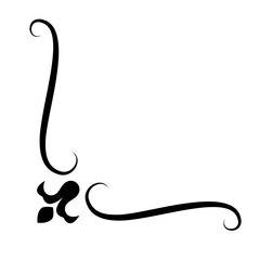 carved floral corner border