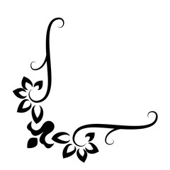 carved floral corner border