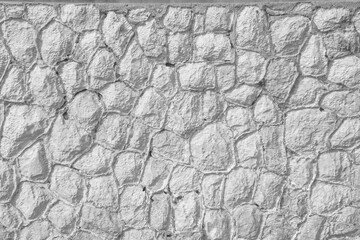 Seamless patterns of stone fence wall grey white bright background