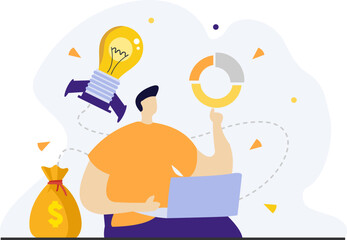 Business Startup Ideas concept Illustration