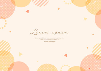 Autumn colored geometric pattern card design