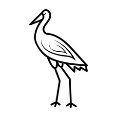 heron Line Icon