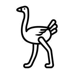 ostrich Line Icon