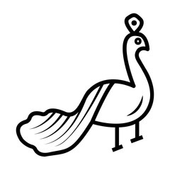 peacock Line Icon