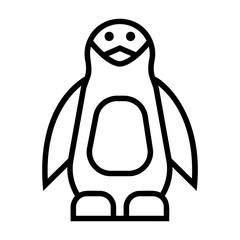 penguin Line Icon