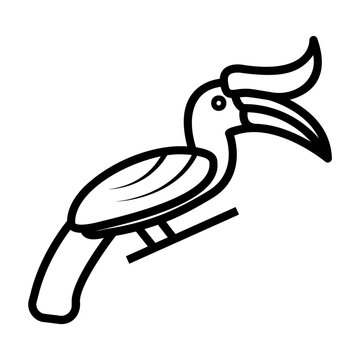 recommend clip art: hornbill Line Icon