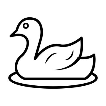 recommend clip art: swan Line Icon
