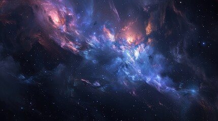Abstract galaxy backdrop with creative space