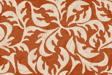 Traditional ethnic motifs ikat flora fabric pattern. Ikat embroidery Ethnic oriental background. Abstract, Texture, scarf, decoration, wallpaper