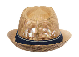 Straw hat isolated on white background, clipping path
