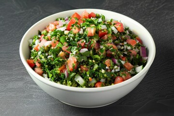 A Bowl of Freshly Made Tabbouleh Salad